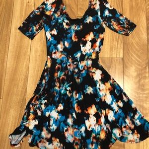 Black water color dress